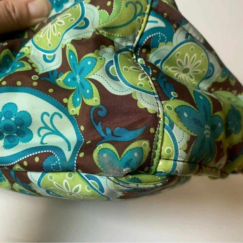 Ju Ju Be Diaper Bag Green Blue Brown Paisley Floral Design